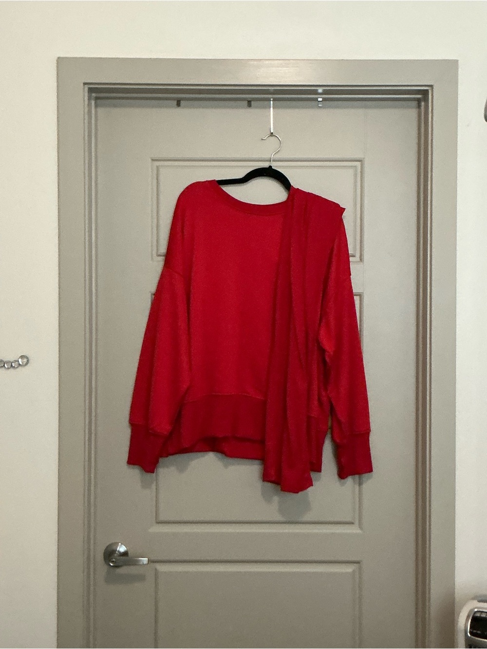 Amazon Women's Scoop Neck Oversized Sweater - Red